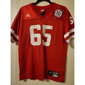 Adidas Nebraska Huskers Youth Jersey Red #65 Smith Size Large 14/16